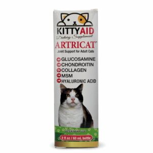 Artricat Dietary Supplement by Interfarma Corp | Cartilage Protection, Reduce Inflammation, & Joint Support for Cats | with Glucosamine, Collagen, & Hyaluronic Acid | Pineapple Flavor, Drops (2)