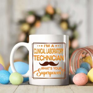 MONIZILUCKY Clinical Laboratory Technician Mug, Clinical Laboratory Technician Gift, Gift for Clinical Laboratory Technician Retirement - 11oz White Ceramic Coffee Mug - Christmas, Thanksgiving