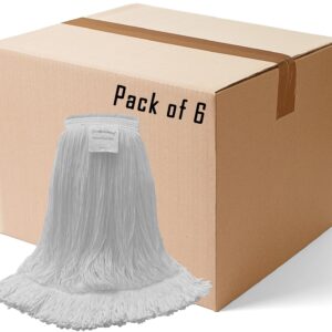 Professional Nylon Looped-End Wax Mop (3 Pack) - Large Size with Narrow Band