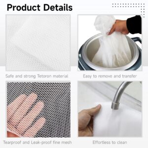 6 Pcs Rice Net, 43.3"×39.4" Sushi Rice Cooking Net, Non-Stick Fine Mesh Rice Cooker Napkins, Tetoron Rice Nets, Cooking Steam Cloths for Homes, Restaurants, Camping