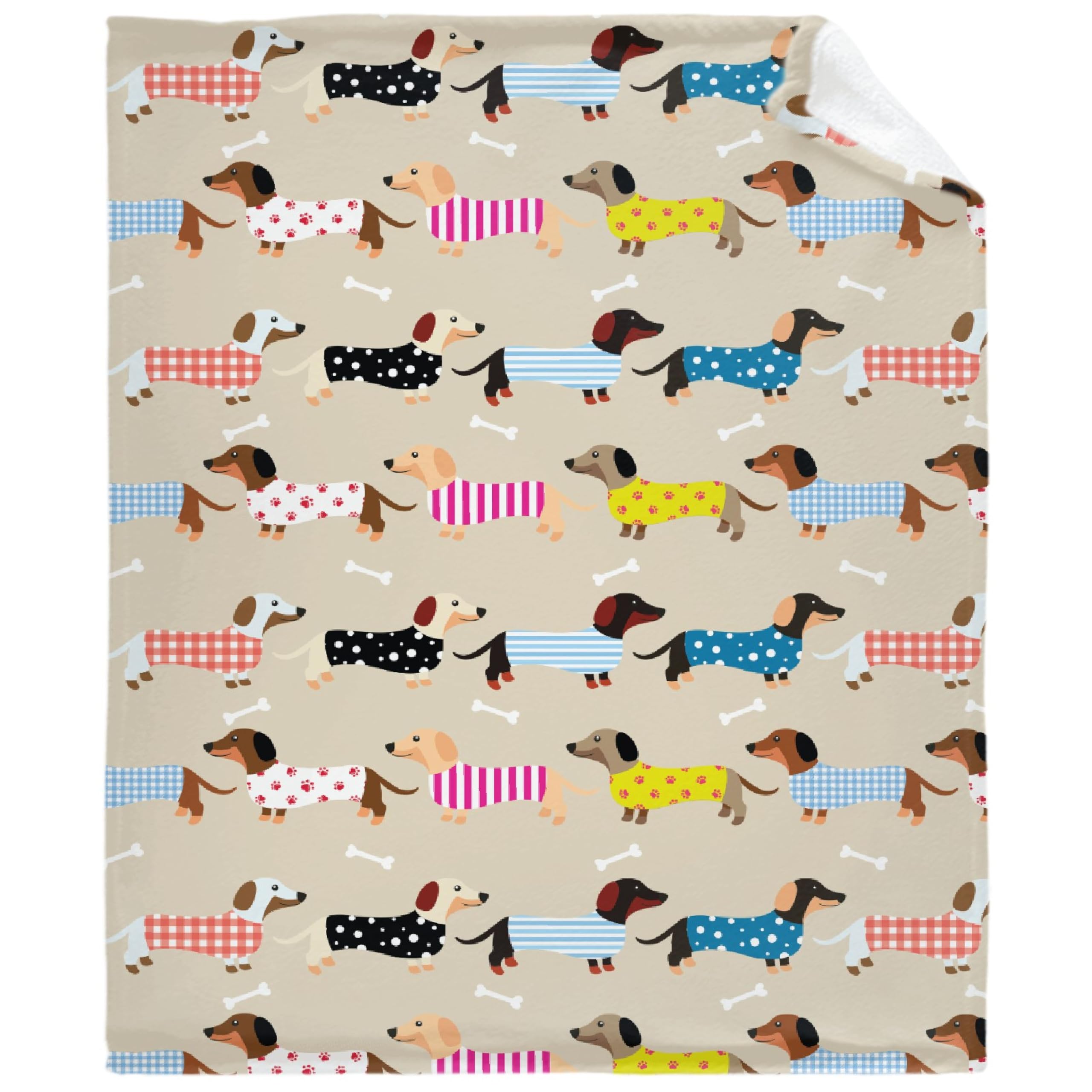 Dachshunds Blanket for Boys Girls, Baby Blanket is Super Soft and Warm, Cute Blanket for Sofa Bedroom Living Room, All Season Use, A Great Choice for Gifts 60"x80"for Adult