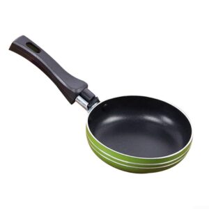 12cm/14cm/16cm Mini Frying Pan, Non-Stick Stainless Steel Frypan Pot Saucepan For Kitchen Cookware, Random color(14cm)