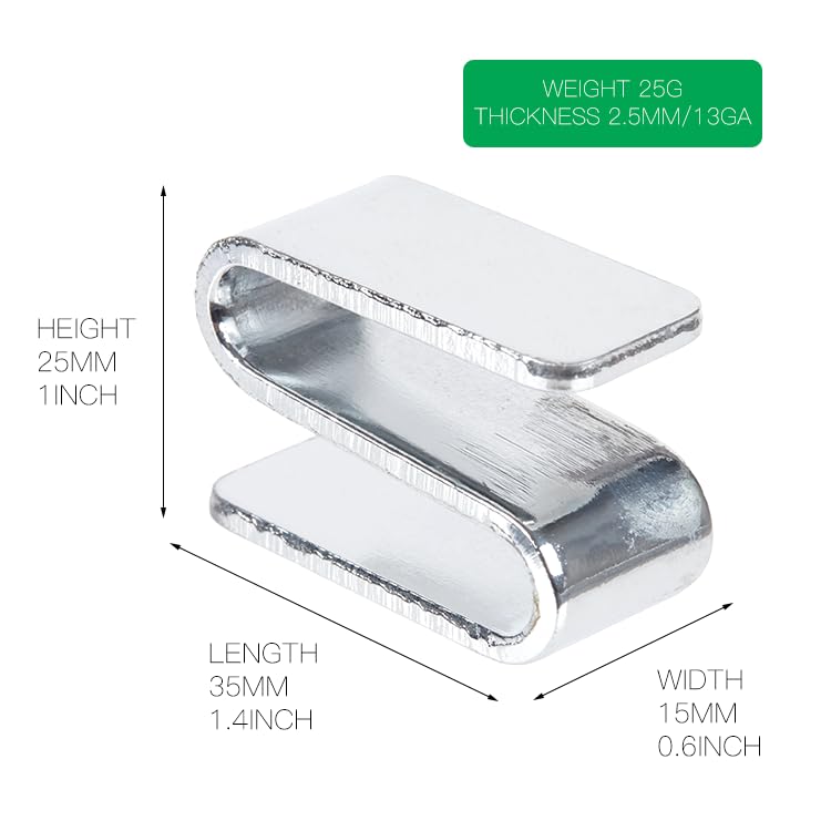 FUJIDENSO 8 Pack Wire Shelving S Hook/Connecting Wire Shelf Units Together/S Clips For Wire Sheling System (Chrome Plate)