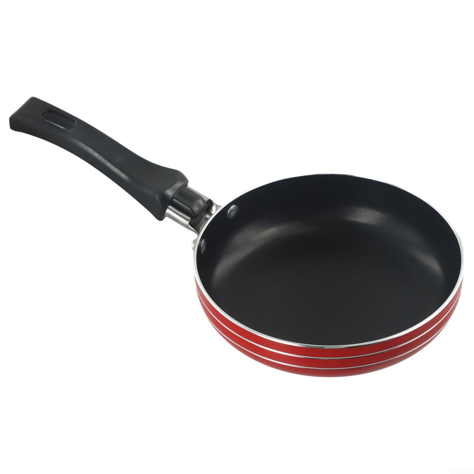 12cm/14cm/16cm Mini Frying Pan, Non-Stick Stainless Steel Frypan Pot Saucepan For Kitchen Cookware, Random color(14cm)