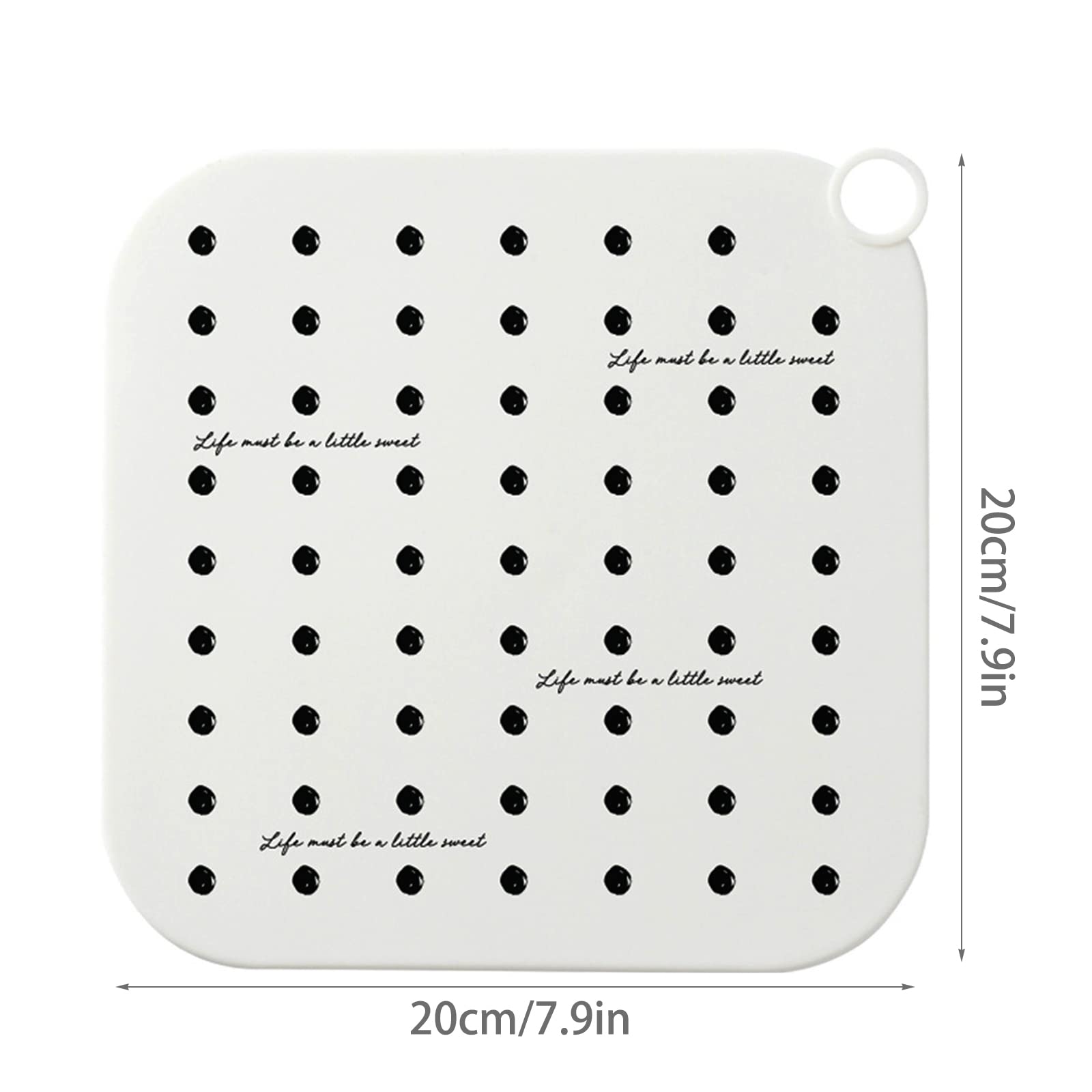 Psdndeww Square Drain Cover 7.9''x7.9'' Large Hair SHair Catcher Silicone Filter Fit for Bathroom Bathtub Kitchen