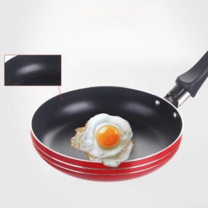 12cm/14cm/16cm Mini Frying Pan, Non-Stick Stainless Steel Frypan Pot Saucepan For Kitchen Cookware, Random color(14cm)