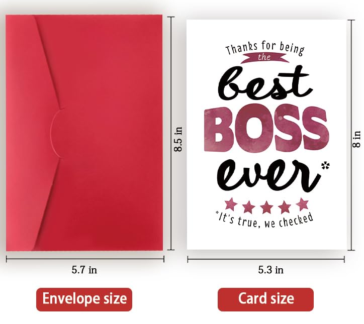 Unique Boss's Day Card, Best Boss Ever,Funny Boss Thank You Card for Women Men, Boss Appreciation Card,Happy Boss's Day Card Gift for Leader Manager