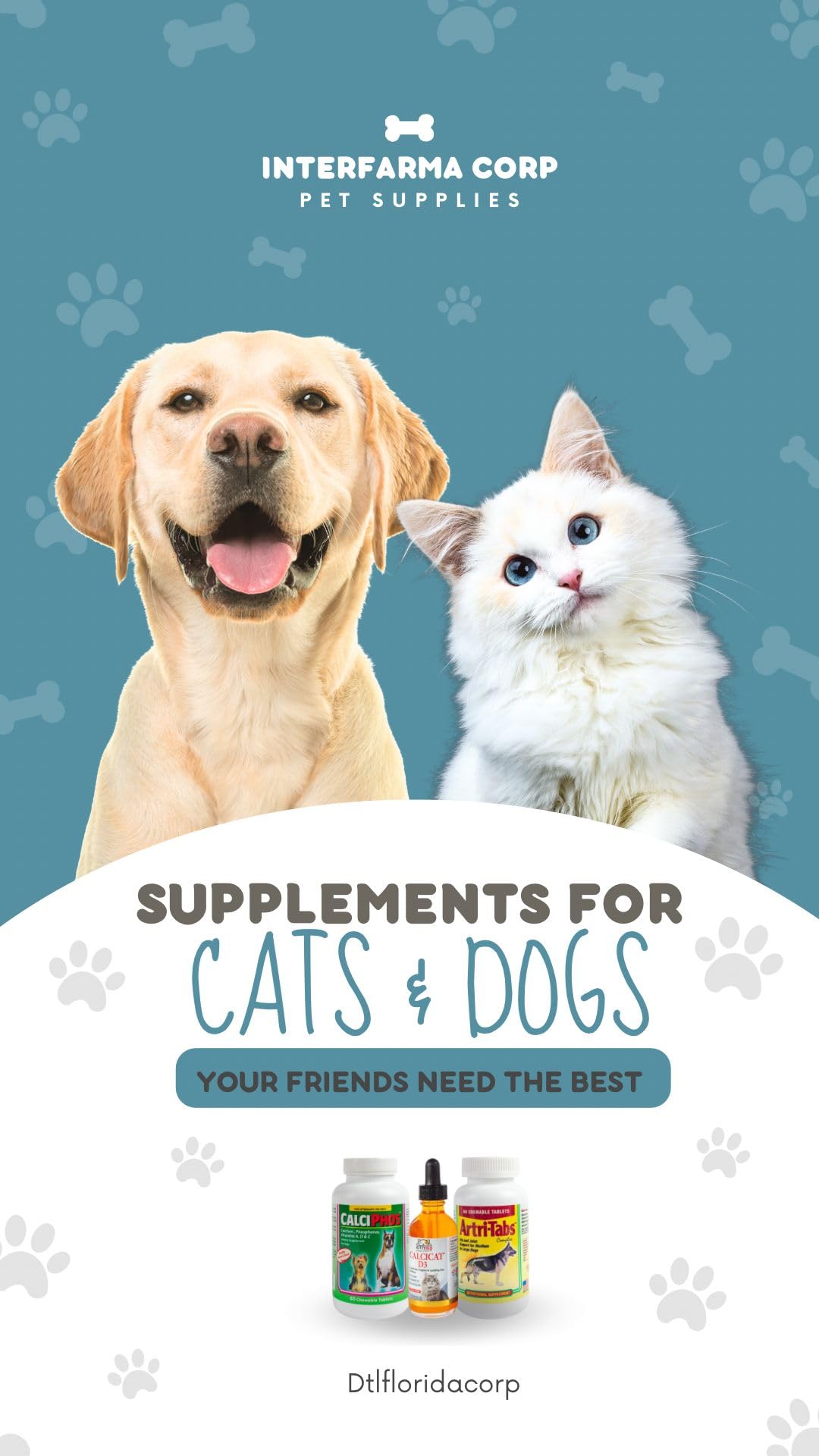 Calcicat D3 Dietary Supplement by Interfarma Corp | Healthy Bones in Cats, & Joint Support Supplement for Cats | with Calcio, Vitamin D3, & Magnesium sulfate | Orange Flavor, Pediatric Drop.