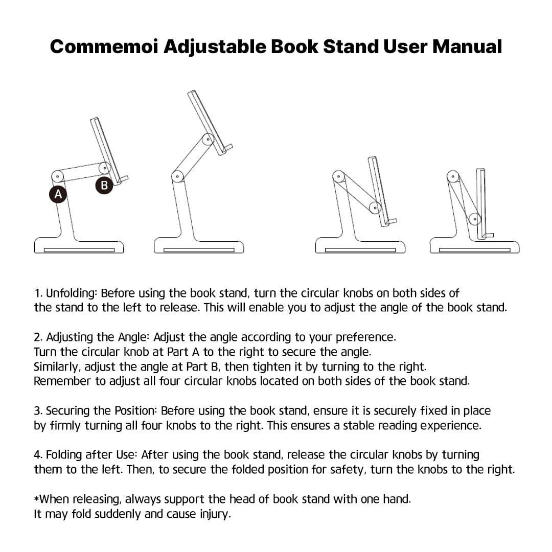 Comme Moi Wooden Kids' Book Stand and Adjustable Table - Baby Desk for 1 Year Old - Foldable Weaning and Dinner Table, Small Dining Table for Toddlers - Multi-Functional Easel (Made in Korea)