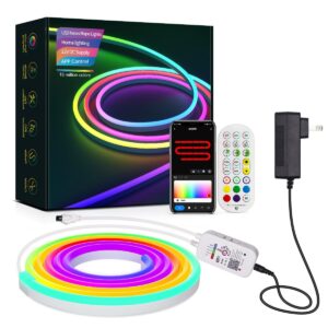 zzhic cross-border factory keshu neon light with waterproof music led low voltage 24v soft silicone light belt american gauge (wifi 5m 480light)