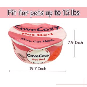 CoveCozy Cat Bed for Indoor Cats, Cat Can Bed, Removable Washable Cushion for Small Medium Large Cats, Keep Warm and Super Soft Creative Plush Pet Nest