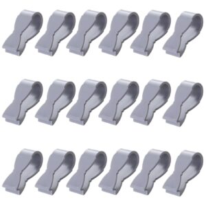 18pcs gray kitchen towel clips, plastic hand towel clips, anti-slip duvet holder for kitchen towel holder, beach chairs, oven handles, prevents towels from falling out (gray)