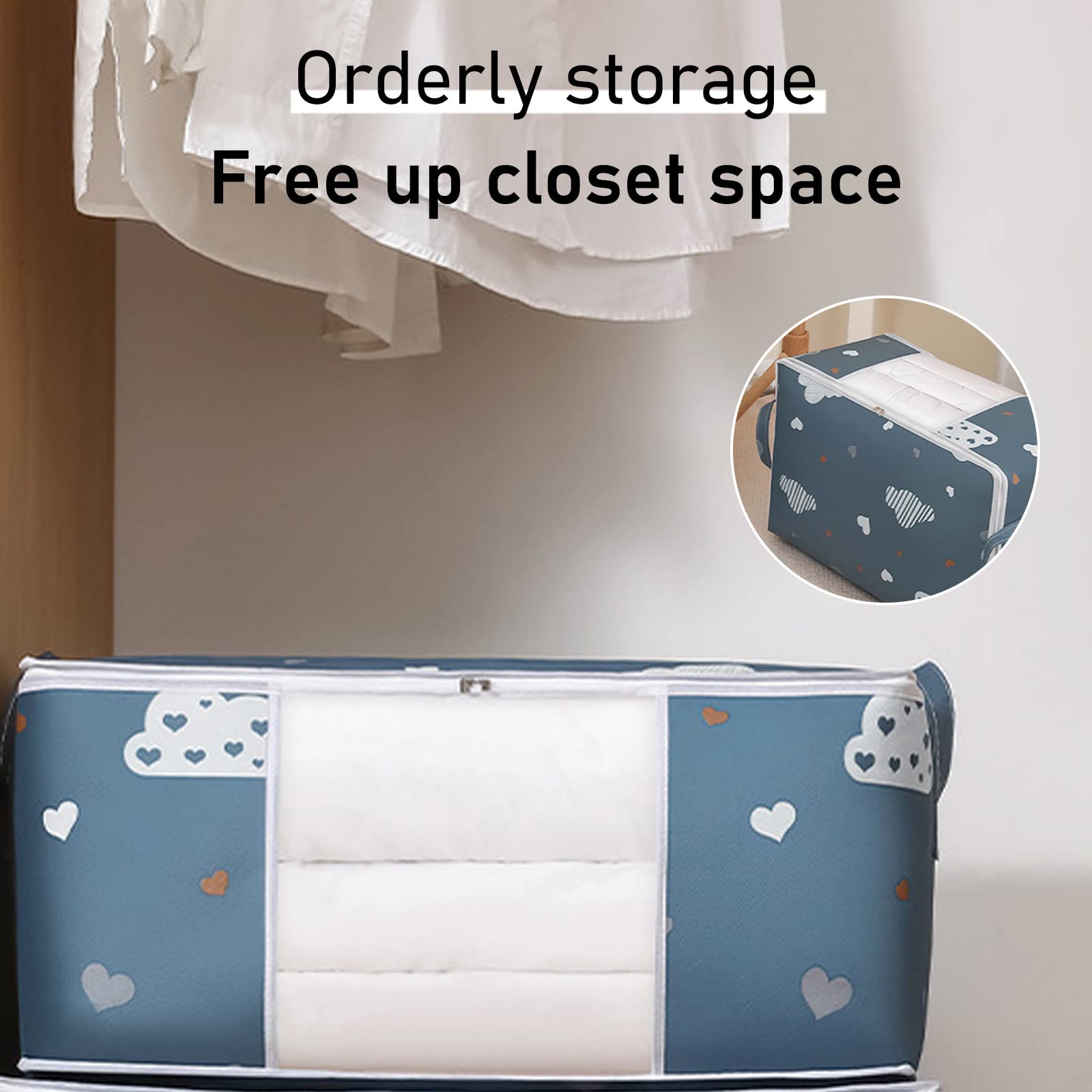 Mystery Boxes for Sale Unclaimed, Larger Storage Bag for Bedding, Comforter Storage Bag Folding Organizer Bag for Comforters, Pillows, Blankets, Bedding/Quilt, Blanket, 23.62x15.75x11.81in