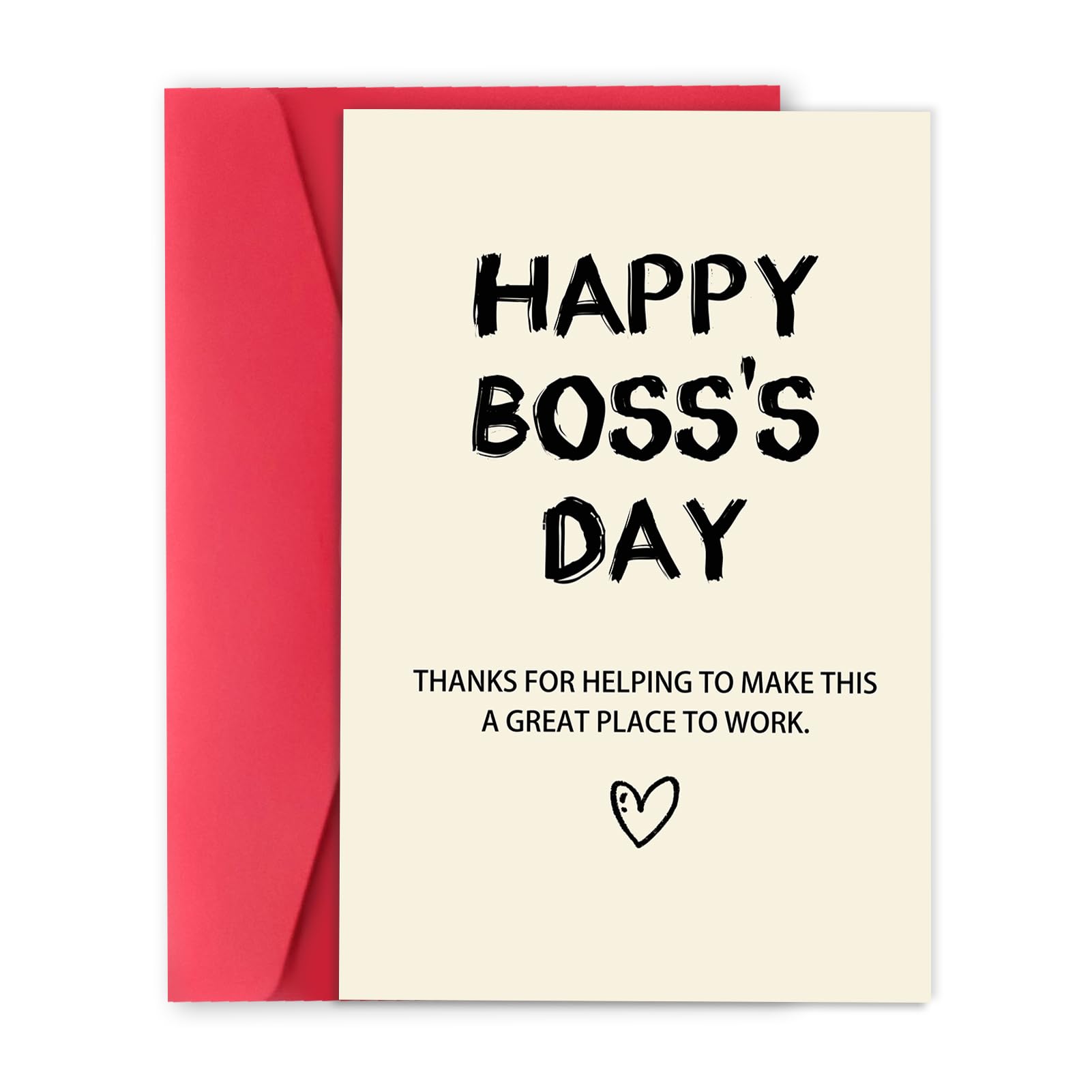 LiuuLi Happy Boss’s Day Card, Boss Appreciation Card, Funny Boss Day Card from Staff Coworker Work,Thank Boss Card Gift for Men Women