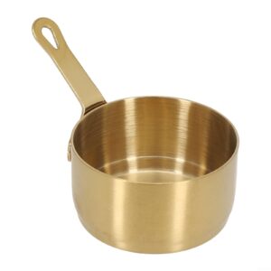 60/80/100ml stainless steel sauce pan, cookware collection long handle, mini saucepan milk butter melting pot with hanging hole, easy to store(gold 80ml)