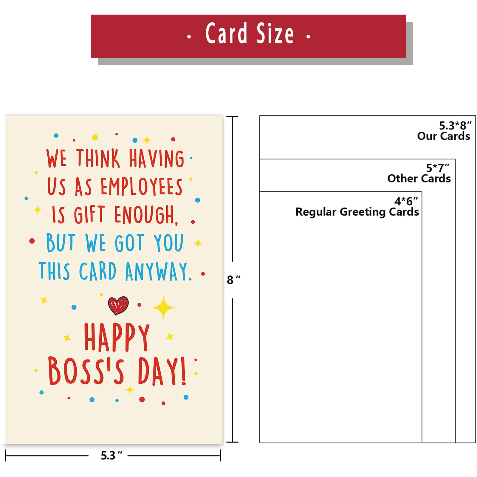 Funny Boss Day Card, Happy Boss’s Day Card Gift for Boss, Cute Boss Birthday Card for Him Her, Appreciation Card for Boss Manger Employer