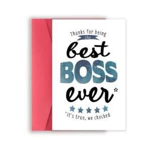 bennloos funny boss's day card for men women, happy boss's day gift for boss, humor birthday card for boss, boss thank you card, best boss ever card