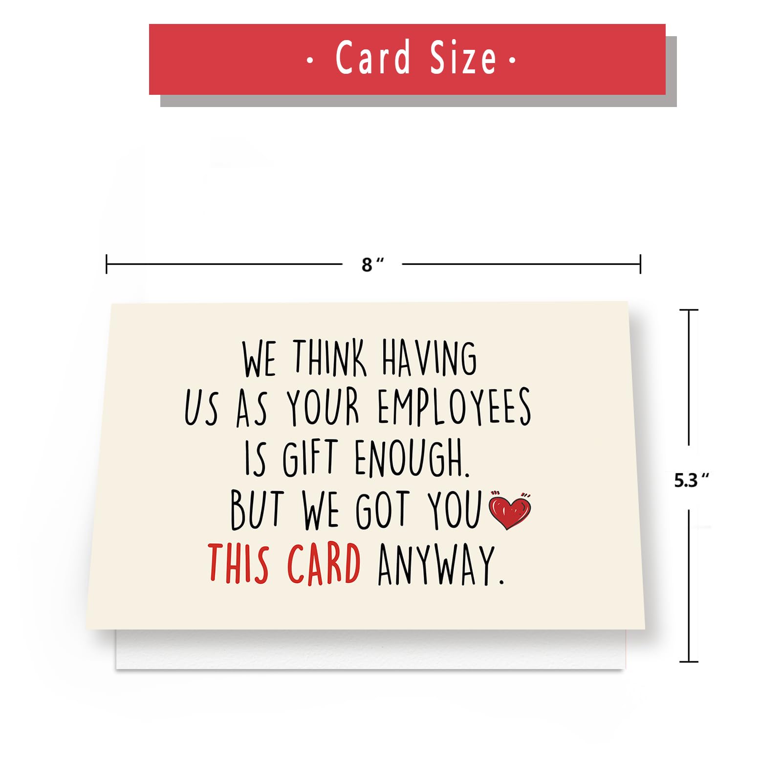 Huameigf Happy Boss Day Card for Boss Manager Mentor Supervisor, Funny Boss Day Gifts for Women Men, Lovely Birthday Card Gift from Employee, Gift for Boss