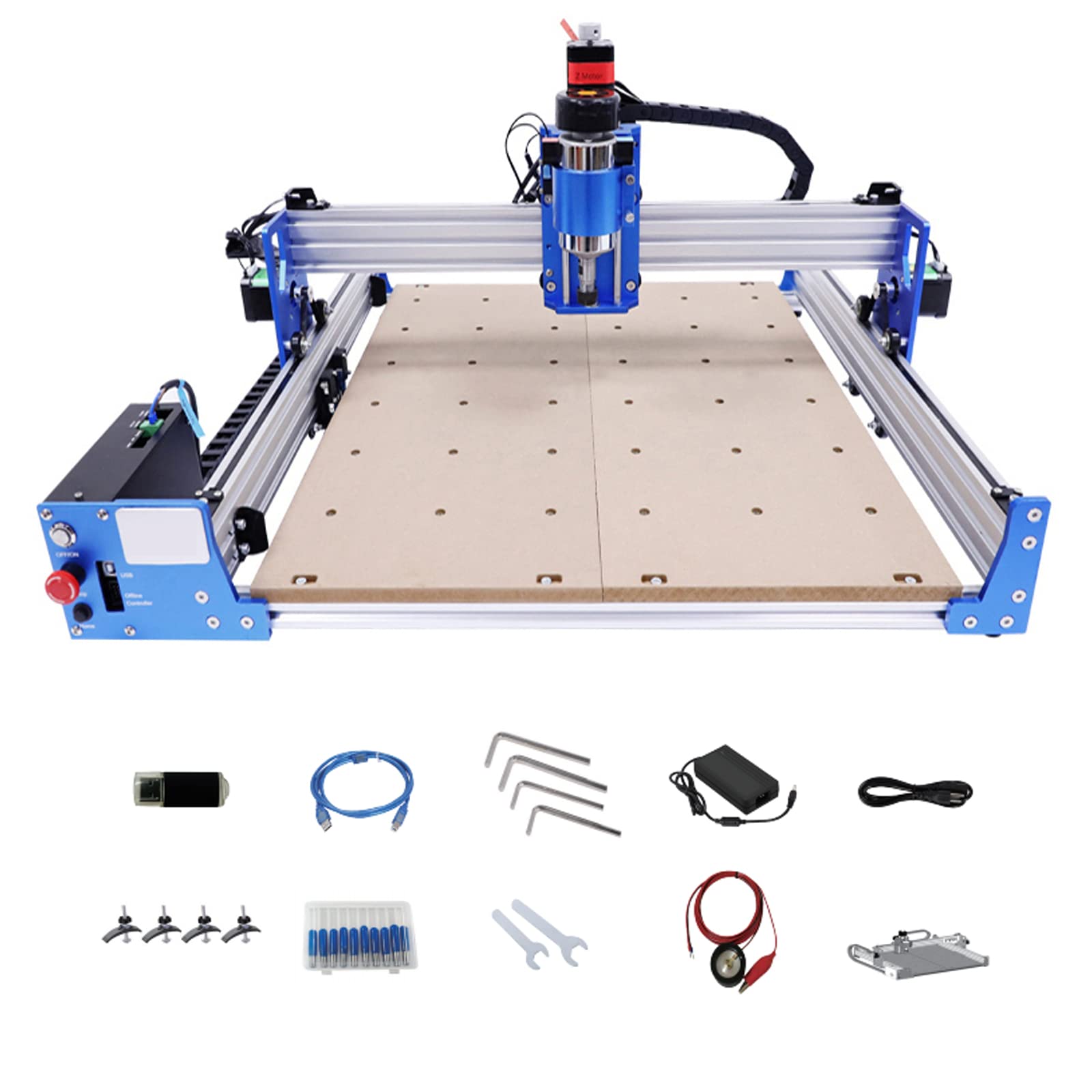 DUIBAII CNC Machine Kit, Pro Milling Machine, CNC Engraving Machine, 100W CNC Router Machine for Wood Metal Acrylic MDF Carving Arts Crafts DIY Design