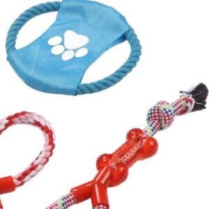 COSMICROWAVE 10pcs Pet Cotton Rope Toy Dental Dog Rope Toys Colorful Dog Chew Rope Toys Puppy Chew Toys Interactive Puppy Chewing Molar Toy for Medium Large Dog