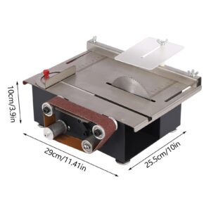 Mini Table Saw 10000RPM Hobby Electric Saw 7-Level Adjustable Speed 0-90 Angle 1.3Inch Cutting Depth DIY Crafts Cutting Tool for Metal Wood Plastic Acrylic 200W