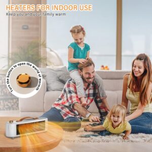 Portable Electric Space Heater PTC Ceramic Heaters for Indoor Use Small Electric Space Heater 800W Personal Space Heater Fast Heating Electric Desk Heater