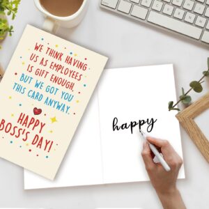 Funny Boss Day Card, Happy Boss’s Day Card Gift for Boss, Cute Boss Birthday Card for Him Her, Appreciation Card for Boss Manger Employer