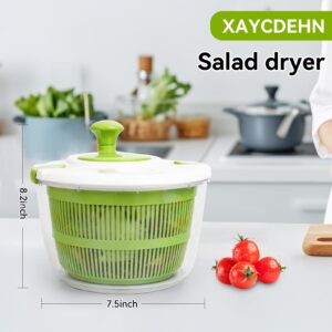 Large Salad Spinner - Wash,Rotate & Dry Salad Vegetables,Fruits&Vegetables, 5 Quarts,Salad Spinner