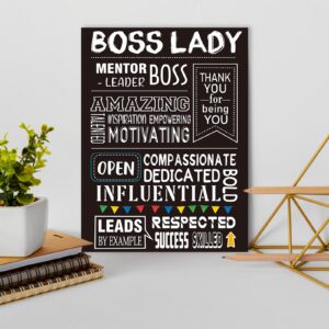 Ziwenhu Big Boss Day Card for Boss Lady, Boss Lady Gifts for Her, Large Boss Lady Birthday Card, Boss Appreciations Thank You Card for Women