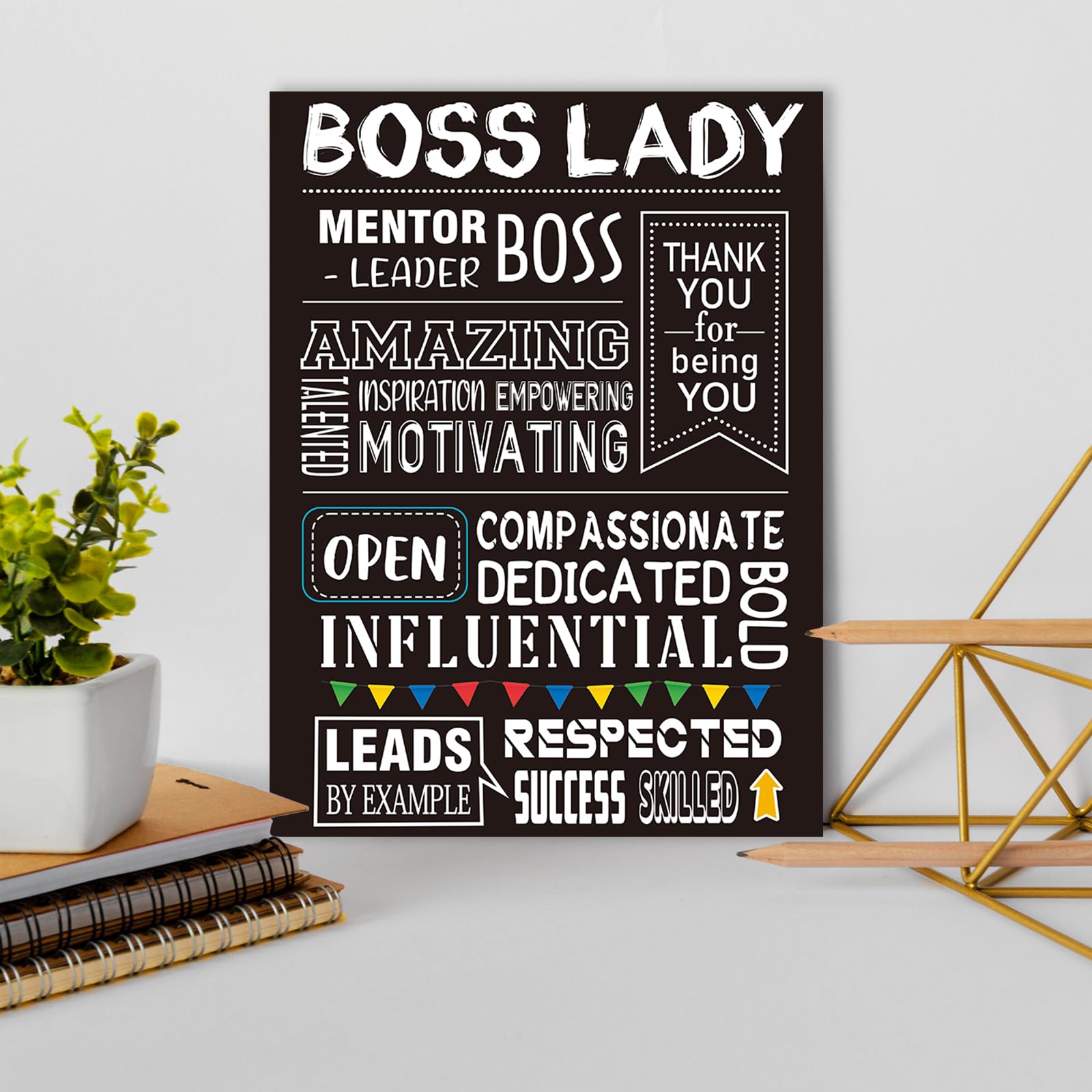 Ziwenhu Big Boss Day Card for Boss Lady, Boss Lady Gifts for Her, Large Boss Lady Birthday Card, Boss Appreciations Thank You Card for Women