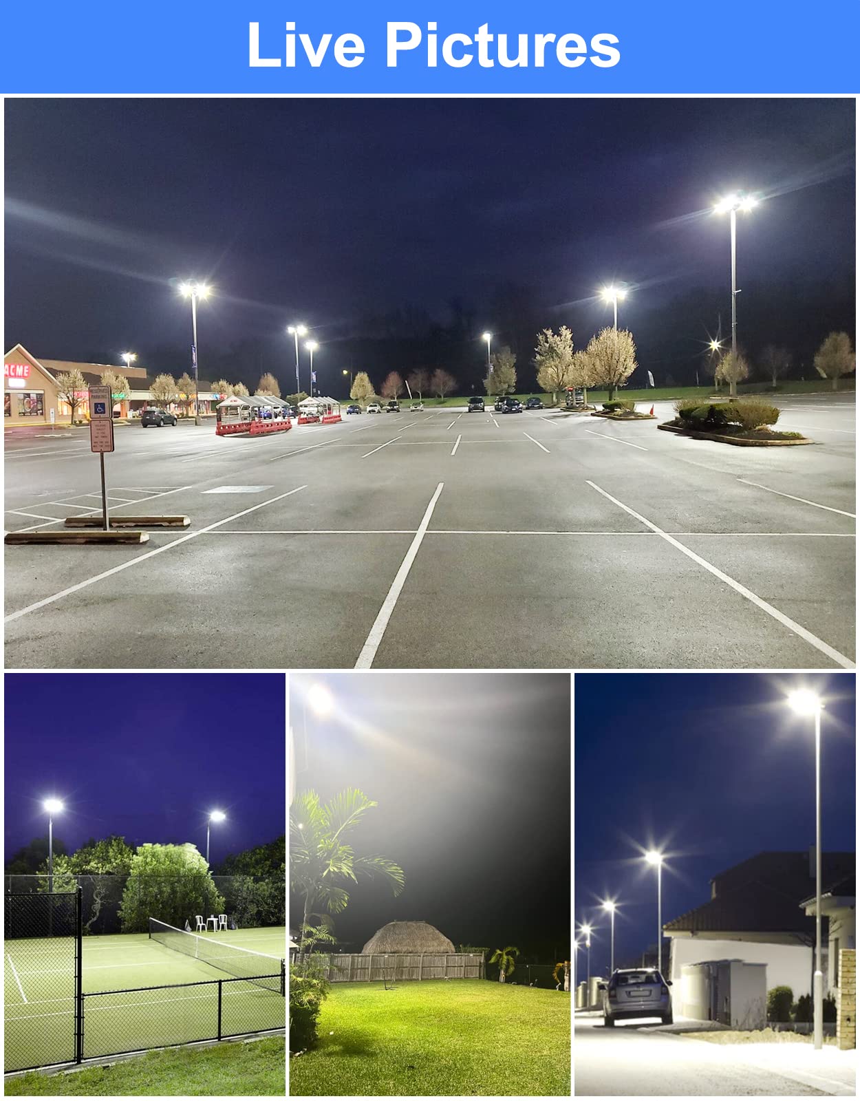 KUKUPPO 10Pack 480 Volt 400W LED Parking Lot Light 60,000LM, Dusk to Dawn LED Shoebox Parking Pole Mount Light 5000K IP65 Waterproof Outdoor Commercial Area Lighting with Slip Fitter 277-480VAC