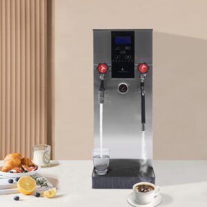 12L Steam Water Boiling Machine, 2500W Foam Maker Espresso Coffee Milk, Espresso Coffee Milk Foam Cafe TOP with LED Display, 110V,for Espresso Coffee Tea