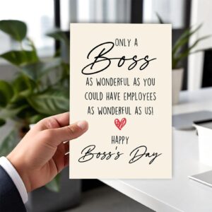 Happy Boss's Day Card for Boss Women Men, Funny Boss Appreciation Card for Boss On Boss's Day, Humor Boss Day Gift for Boss Leader Manager, You Are A Wonderful Boss