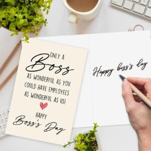 Happy Boss's Day Card for Boss Women Men, Funny Boss Appreciation Card for Boss On Boss's Day, Humor Boss Day Gift for Boss Leader Manager, You Are A Wonderful Boss