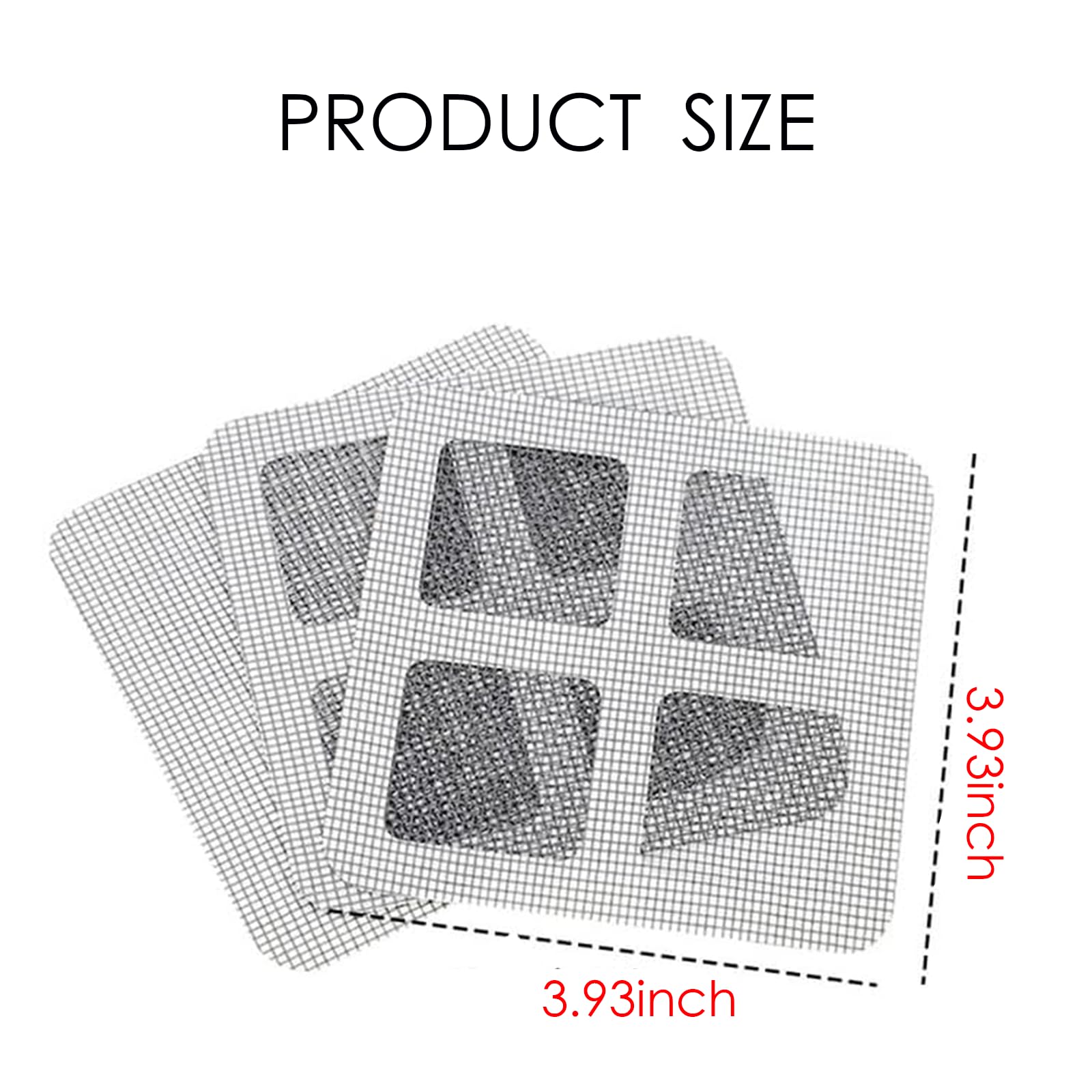 JUNYINUO 4"" X 4"" Disposable Square Shower Drain Hair Catcher, Drain Hair Catcher,Flat Shower Drain Cover Mesh Stickers, Bathroom, Laundry, Bathtub, Kitchen, Sink for Human and Pet Hair 200PCS, Gray