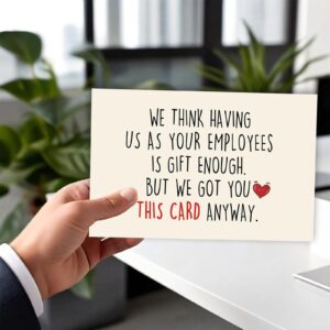 Huameigf Happy Boss Day Card for Boss Manager Mentor Supervisor, Funny Boss Day Gifts for Women Men, Lovely Birthday Card Gift from Employee, Gift for Boss