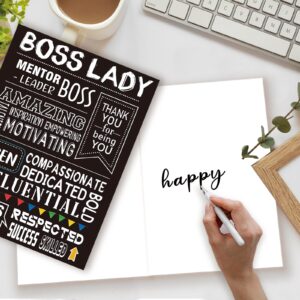 Ziwenhu Big Boss Day Card for Boss Lady, Boss Lady Gifts for Her, Large Boss Lady Birthday Card, Boss Appreciations Thank You Card for Women