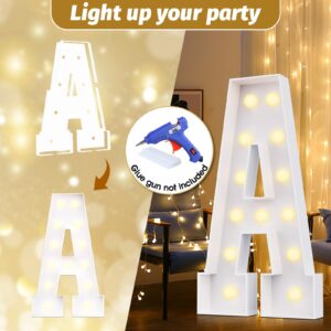 Ledido 4FT Marquee Light Up Letters Large Light Up Letters for Party Decoration, Marquee Letters for Birthday Graduation Baby Shower Wedding, Pre-Cut Foam Board Assembly Required Letters A