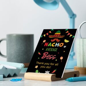 mmuue Funny Nacho Boss's Day Card for Women Men, Happy Boss Day Gifts for Him Her, Lovely Thank You Card from Employees Staff, Boss Appreciation Card for Boss Leader Employer