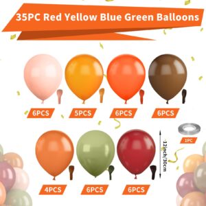 Sage Green Brown Balloons, Fall Balloons Orange Brown Yellow Balloons Burgundy balloons for Thanksgiving Wild Woodland Theme Party Birthday Baby Shower Wedding Bridal Shower Anniversary Decorations