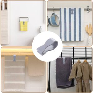 18pcs Gray Kitchen Towel Clips, Plastic Hand Towel Clips, Anti-Slip Duvet Holder for Kitchen Towel Holder, Beach Chairs, Oven Handles, Prevents Towels from Falling Out (Gray)