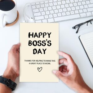 LiuuLi Happy Boss’s Day Card, Boss Appreciation Card, Funny Boss Day Card from Staff Coworker Work,Thank Boss Card Gift for Men Women