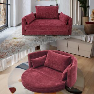 makiaap red accent barrel chair,convertible sleeper sofa couch with pull-out bed cushion and 3 pillows,foldable sleeper sofa bed for living room,bedroom