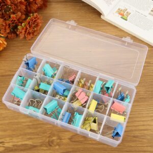 EATHEATY 6 Pack 18 Grids Clear Organizer Box with Adjustable Dividers, Compartment Storage Container Tackle Box for Beads Organizer Art DIY Fishing Tackles Jewelry Craft