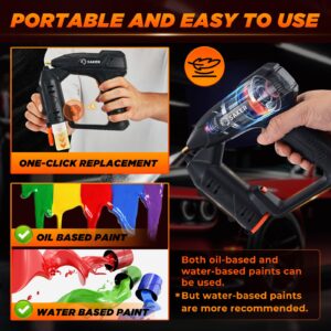 Saker Electric Paint Sprayer Gun for Car Paint Scratch Repair, Handheld High Power Portable Cordless Spray Paint Gun for Painting Cars,Cabinet, Paint Repair and DIY Dark Blue 3 Gears