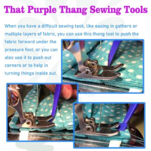 YEQIN 8pcs Quick Turn Fabric & That Purple Thang Sewing Tools Set - Assorted Sizes Tube Turners & That Purple Thang Tools for Sewing Craft DIY Projects Tools