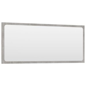 GROSERY Bathroom Fixtures Bathroom Mirror Concrete Gray 35.4"x0.6"x14.6" Engineered Wood,Stress Safety precautions: for Your Safety, Carefully Follow Each Step of The Instruction Guide provided.