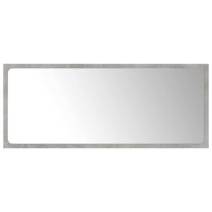 GROSERY Bathroom Fixtures Bathroom Mirror Concrete Gray 35.4"x0.6"x14.6" Engineered Wood,Stress Safety precautions: for Your Safety, Carefully Follow Each Step of The Instruction Guide provided.