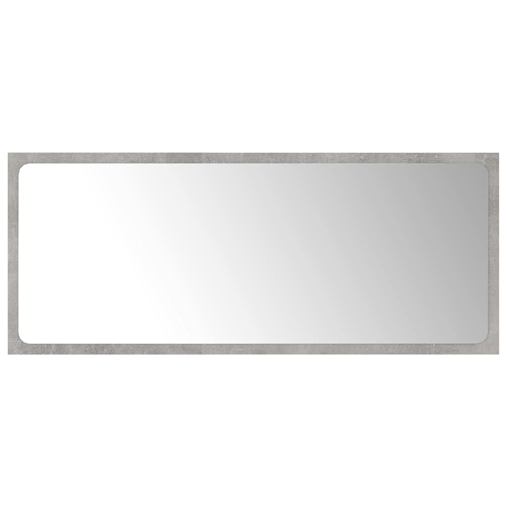 GROSERY Bathroom Fixtures Bathroom Mirror Concrete Gray 35.4"x0.6"x14.6" Engineered Wood,Stress Safety precautions: for Your Safety, Carefully Follow Each Step of The Instruction Guide provided.