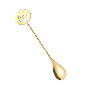 collbath mixing spoon stirrer spoon with pumpkin dessert spoon for tea espresso and ice cream stir sticks inches